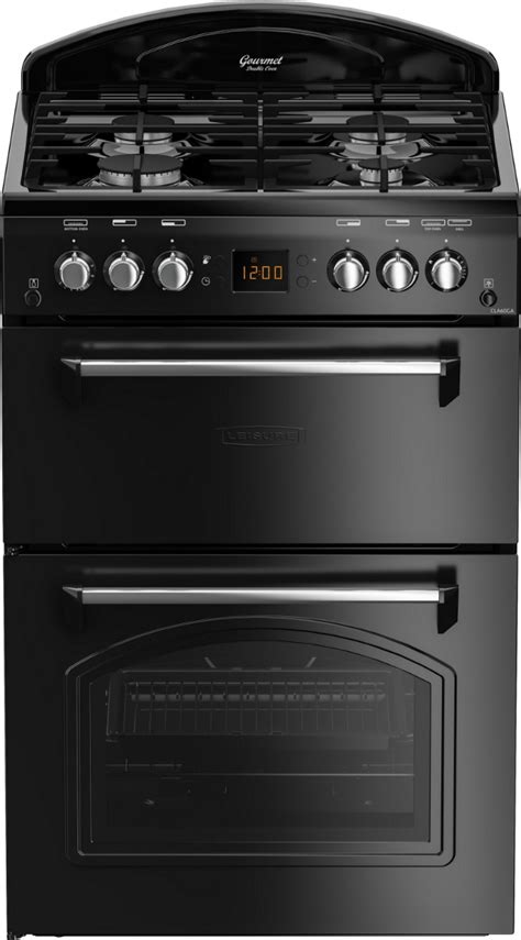 leisure cla60gak 60cm gas double oven cooker black